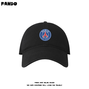 欧冠皇马巴黎圣日耳曼足球周边棒球帽遮阳帽子鸭舌帽休闲软顶夏季