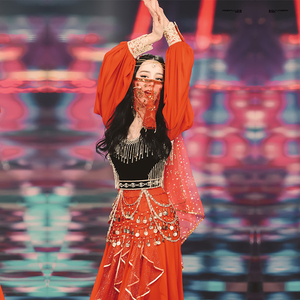 异域风情服饰新疆维吾尔族舞蹈表演服装演出服女少数民族西域舞裙
