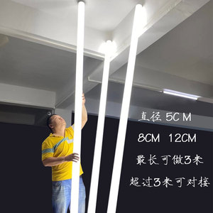 360度全发光无暗区LED吊线圆形 T8灯管直径4/5/8CM长条造型展览