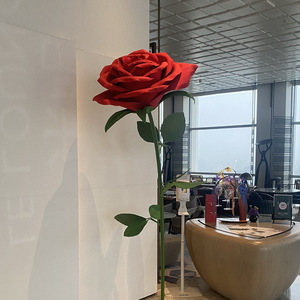 巨型玫瑰纸花艺婚庆礼立体大玫瑰道具美陈摆件网红橱窗布置装饰花