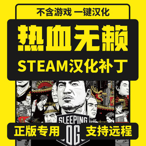 steam热血无赖Sleeping Dogs正版中文汉化补丁电脑PC/不含游戏