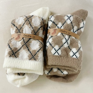 出口 日单复古森系冬季针织毛袜保暖袜