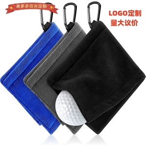 高尔夫擦球毛巾擦杆巾户外用品配件运动随身手帕可来图印定制LOGO