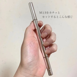 日本专柜RMK 新品三合一1.5mm极细斜面刀型眉笔眉刷深棕 灰色