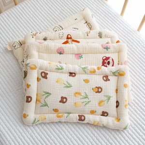 婴儿枕头0到6个月云片枕新生枕垫枕巾吸汗防吐奶幼儿枕头平枕纯棉