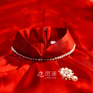 【长歌行】灵澜红色改良新中式旗袍2023新款年轻款少女晨袍连衣裙