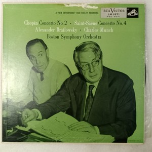 肖邦 第2 圣桑 第4钢琴协奏曲 布莱洛夫斯基 RCA阴影狗54年黑胶LP