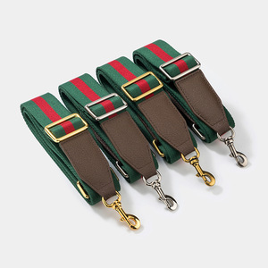 适用于G家单肩斜挎包通用红蓝宽肩带红绿织带可调节长度替换包带