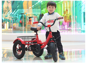 儿童三轮车2-8岁双人自行车脚踏车充气轮胎男女孩单车儿童可载货