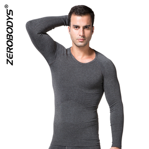 Zerobodys冬季男士塑身衣长袖 发热保暖内衣 收腹束胸塑型束身衣