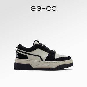 【脏脏鞋】GGCC真皮女鞋复古潮流厚底设计感小白鞋百搭休闲板鞋