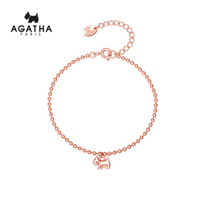 AGATHA/瑷嘉莎新款925银手链小狗设计感高级气质简约优雅送礼新年