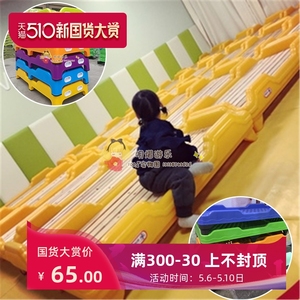 大风车叠叠床儿童床幼儿园专用床儿童塑料木板床午休床滚塑料床