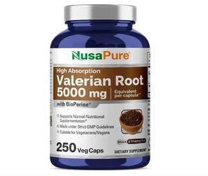 美国缬草根胶囊成人情绪睡眠Valerian Root 植物提取5000mg 250粒