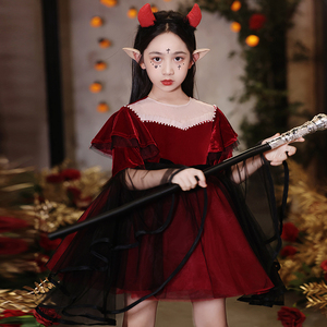 六一儿童节服装女巫cos装扮化妆舞会派对吸血鬼演出服女童公主裙