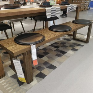 国内宜家莫比恩长凳用餐凳子实木IKEA着褐色现代简约时尚家居代购