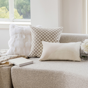 轻法式米色沙发抱枕套北欧ins风现代简约设计师靠垫靠枕床上腰枕