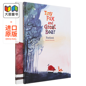 Tiny Fox and Great Boar There Furthest 桥梁漫画 小狐狸与大野猪2册套装 英文原版儿童绘本图像小说动物故事书 大音