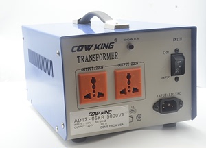 美国COW KING《牛王》100%标准纯铜足功率110V转220V 5000W变压器