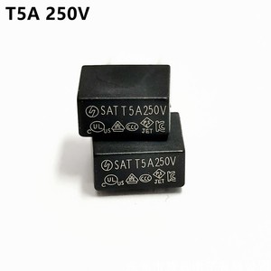 SAT塑封方形保险丝T5A 250V 8*4 黑色慢熔断保险丝 392系列