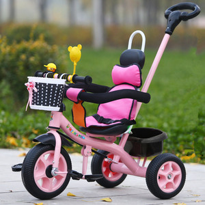 小童三轮车手推车儿童骑脚踏车女宝宝玩具车子幼儿童车1-2-3-5岁