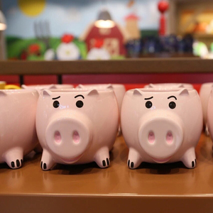上海迪士尼乐园国内代购玩具总动员猪排博士小猪火腿马克杯水杯子