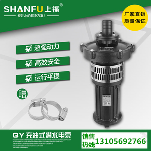 上海大福QY充油式高扬程大流量潜水清水抽水电泵喷泉泵