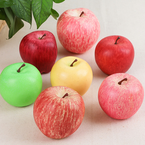 仿真红苹果假水果模型蛇果青苹果红富士道具玩具装饰摆件摄影儿童
