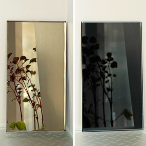 灰镜茶镜艺术玻璃墙体装饰玻璃棕色镜面形象墙背景墙镜面夹层玻璃