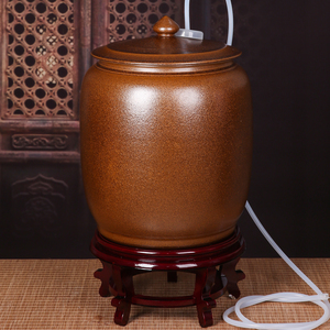 景德镇陶瓷米缸水缸30斤 50斤 窑变颜色釉密封带盖厨房家用储物罐