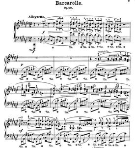 肖邦船歌钢琴谱op60有指法带踏板