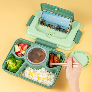 便携分格饭盒 可微波炉加热 上班族学生大容量午餐盒便当盒