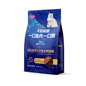 麦富迪猫粮猫爱鱼27%冻干双拼成猫幼猫营养增肥发腮猫咪主粮1.5kg