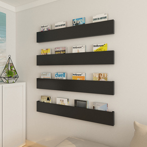 一字型铁艺收纳架隔板展示架层板置物架杂志书架墙上卧室手办壁挂