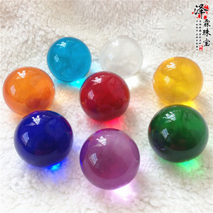 抖音新款彩色玻璃球工艺品男女把玩球桌面家居摆件球水晶球冥想球