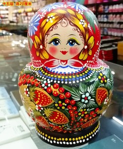 十五层套娃俄罗斯进口正品15层手工彩绘草莓娃娃正版天然椴木新品