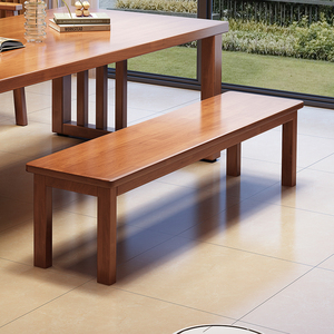 北欧全实木长条凳客厅餐桌凳简约原木家用木板凳长椅床尾凳长板凳