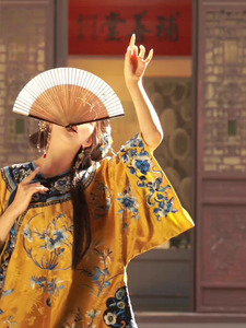 新中式国风复古清朝格格衬衫上衣超好看改良民族特色服饰女春秋季