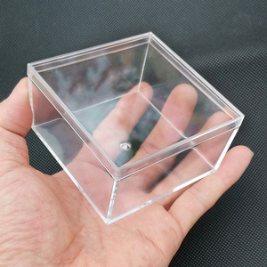 160ml 硬塑料透明盒子ps方形有盖食品级饼干坚果糖果包装小塑胶盒
