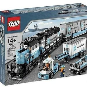 LEGO乐高积木10219马士基火车绝版大型火车轨道玩具礼物收藏