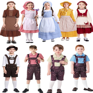 六一中世纪服装荷兰丹麦服装女童儿童文艺男孩卖火柴女孩演出服