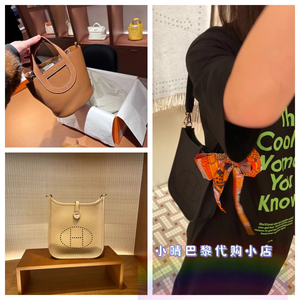 Hermes/爱马仕Evelyne伊芙琳女包包 mini金扣H字母镂空单肩斜挎包