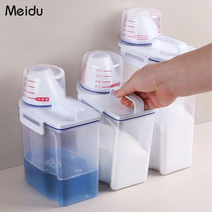 洗衣粉收纳盒家用大小号塑料桶带盖洗衣液专用密封带量杯储存盒子