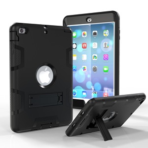 新品上市 iPad mini1/2/3保护壳 撞色机器人防摔三防带支架保护套
