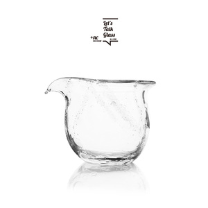 玻心璃语|非白束口公道杯 玻璃 琉璃 硝子 茶具 手工匠人 分茶器