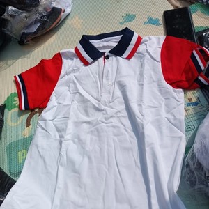 山东滨州清怡小学2021级夏季薄款校服体恤纯棉舒服透气大红色袖子