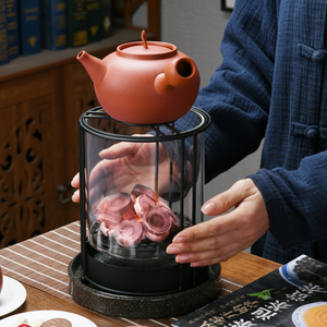 炉事可观围炉煮茶可关火玻璃炭炉室内取暖炉户外露营小茶炉煮茶器