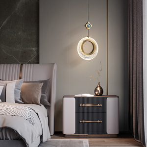 全铜轻奢床头吊灯卧室床头灯现代简约背景墙吊灯创意个性北欧灯具