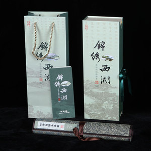 【西子丝坊】原创设计真丝织锦锦绣西湖卷轴画 杭州特色文创礼品