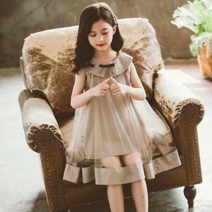 女童连衣裙夏装2024新款韩版时髦女孩网纱吊带裙儿童无袖公主裙子